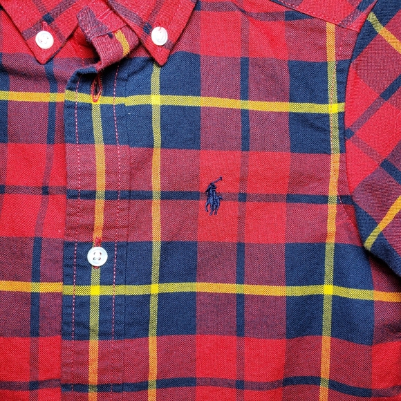 RALPH LAUREN Button Down Check Oxford Shirt 3T - Picture 4 of 6